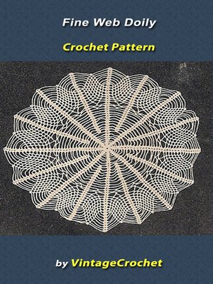 cover image of Fine Web Doily Vintage Crochet Pattern
